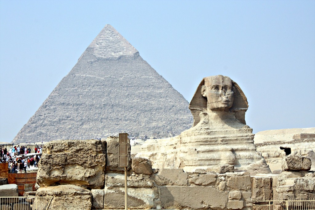 Cheops-Pyramide und Sphinx