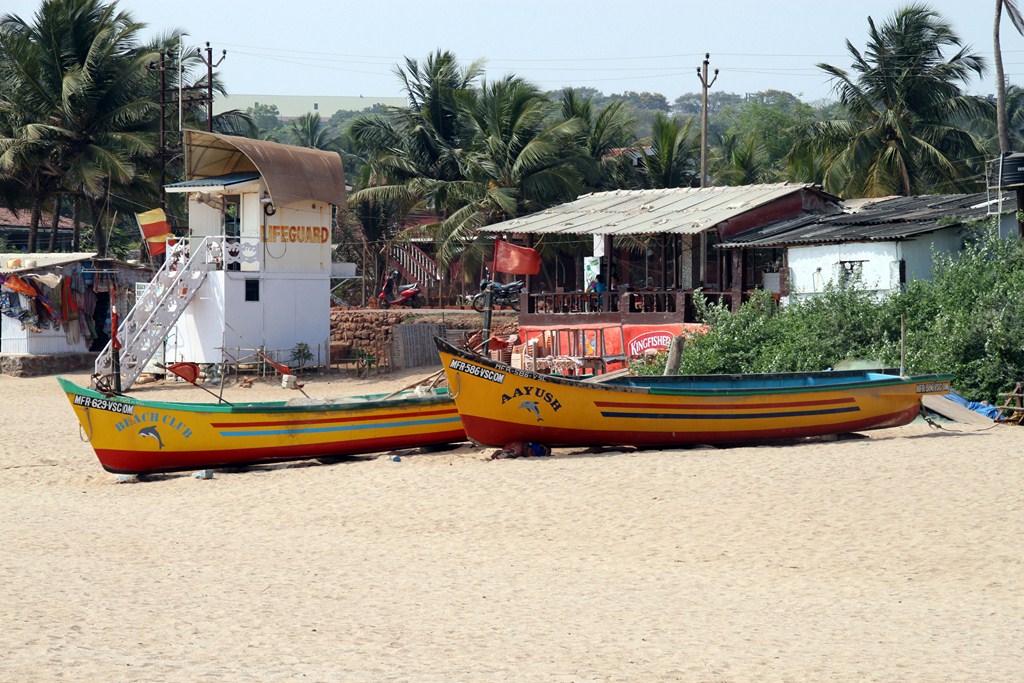 Boote am Bogmallo Strand Goa